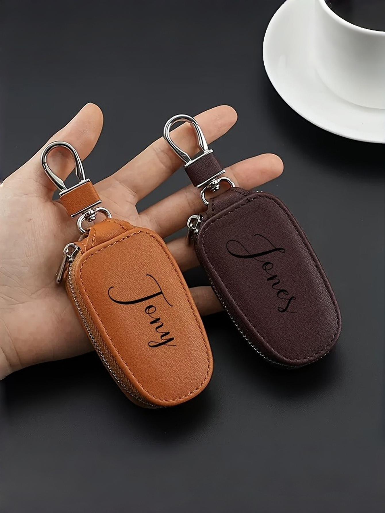 Custom Zipper Design Key Organizer - Ideal for Car, Home, and Office Keys